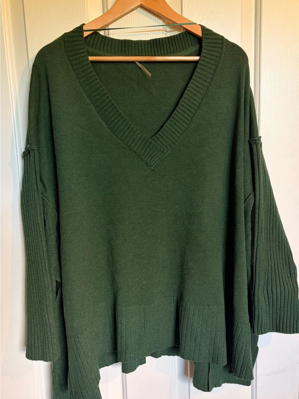 Free People Green Orion V-Neck Sweater - Picture 10 of 10
